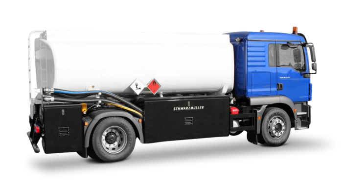 Aluminium-Tankaufbau 2A-LKW - Seitenschrank - 12.500 l