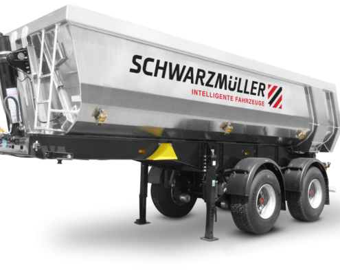 2-Achs-Aluminium-Segmentmulden-Kippsattelanhänger - Radstand 1.810 mm