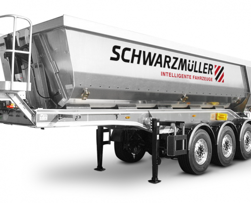 3-Achs-Vollaluminium-Segmentmulden-Kippsattelanhänger