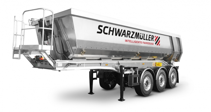 3-Achs-Vollaluminium-Segmentmulden-Kippsattelanhänger