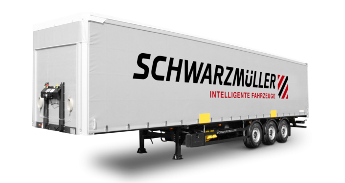3-Achs-Schiebeplanen-Plateausattelanhänger - Coil - Huckepack