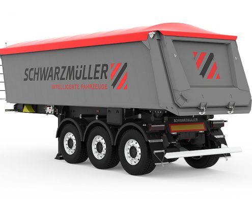 3-Achs-Aluminium-Kastenmulden-Kippsattelanhänger