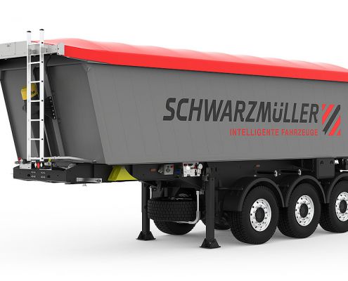 3-Achs-Vollaluminium-Kastenmulden-Kippsattelanhänger