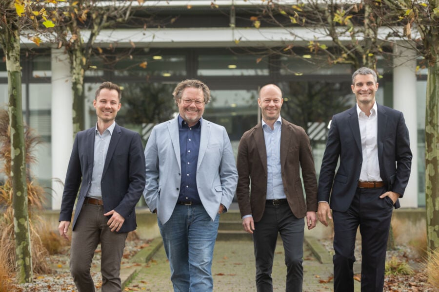 The new management team with a clear focus: (from left to right) Dr Valentin Clemens (CAO), Claus Artmayer (CSO), Georg Eckmair (CFO) and Bastian Litterscheid (COO).